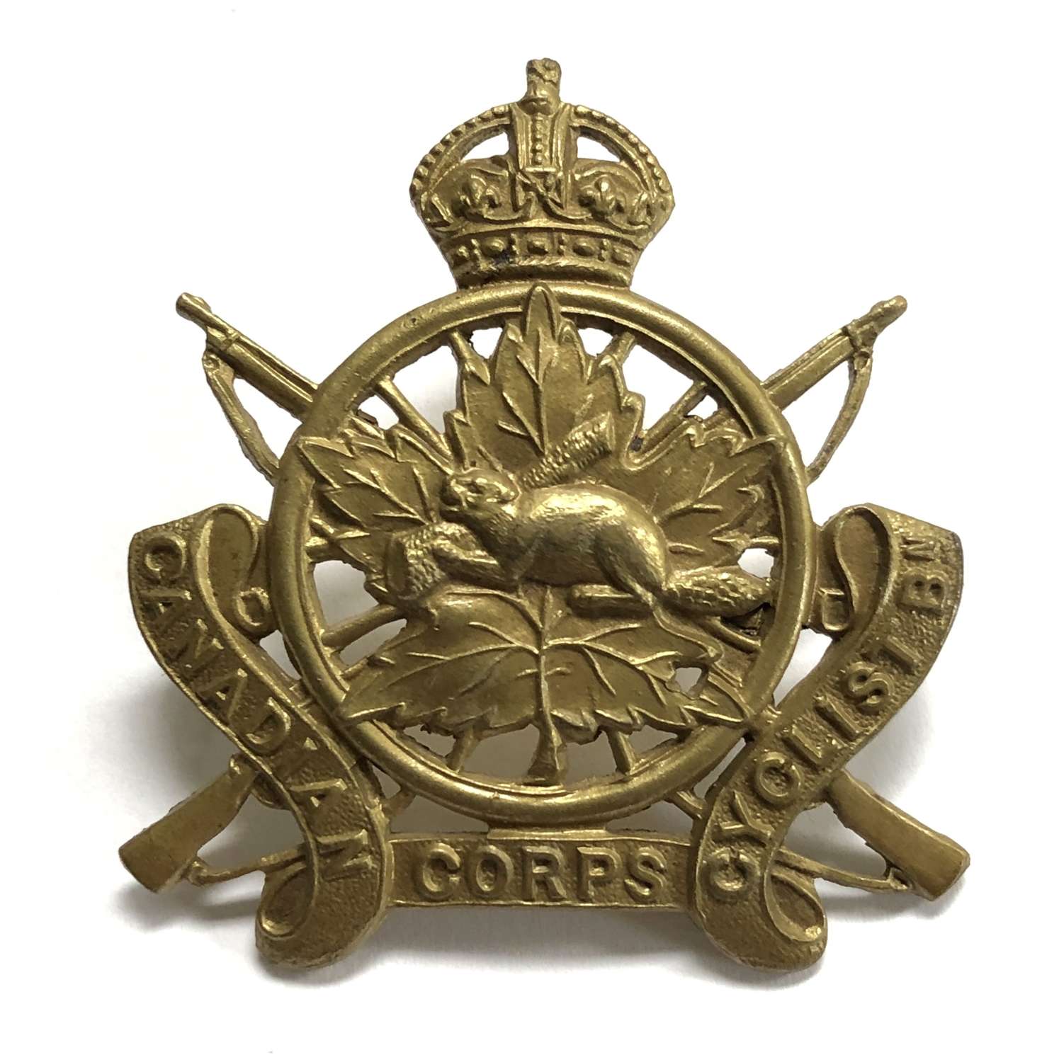 Canadian Cyclist Corps WW1 cap badge by Gaunt, London