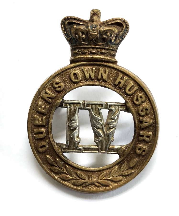 4th Queen’s Own Hussars Victorian OR’s cap badge circa 1896-1901