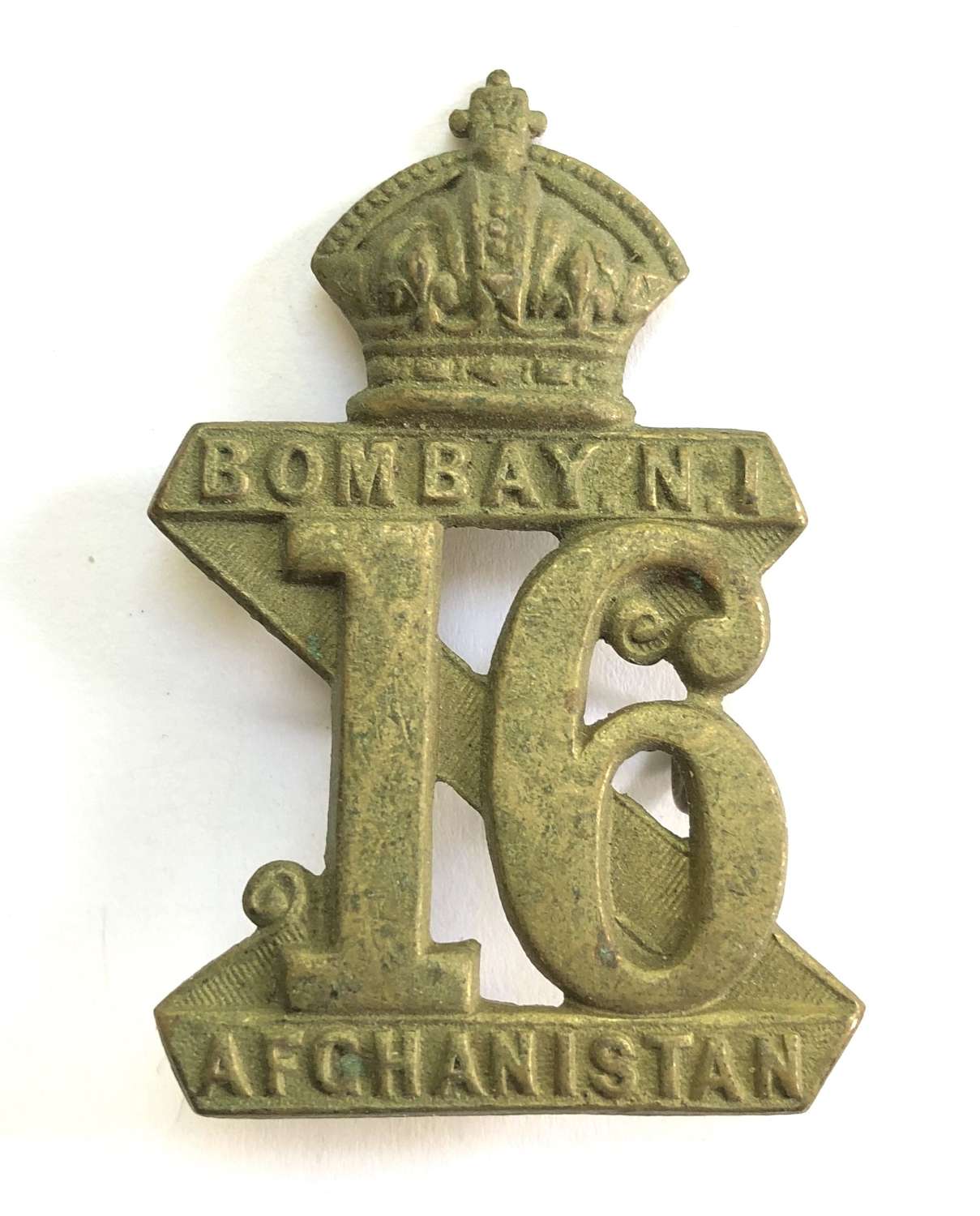 Indian Army 16th Bombay Native Infantry pre 1885 headdress badge.