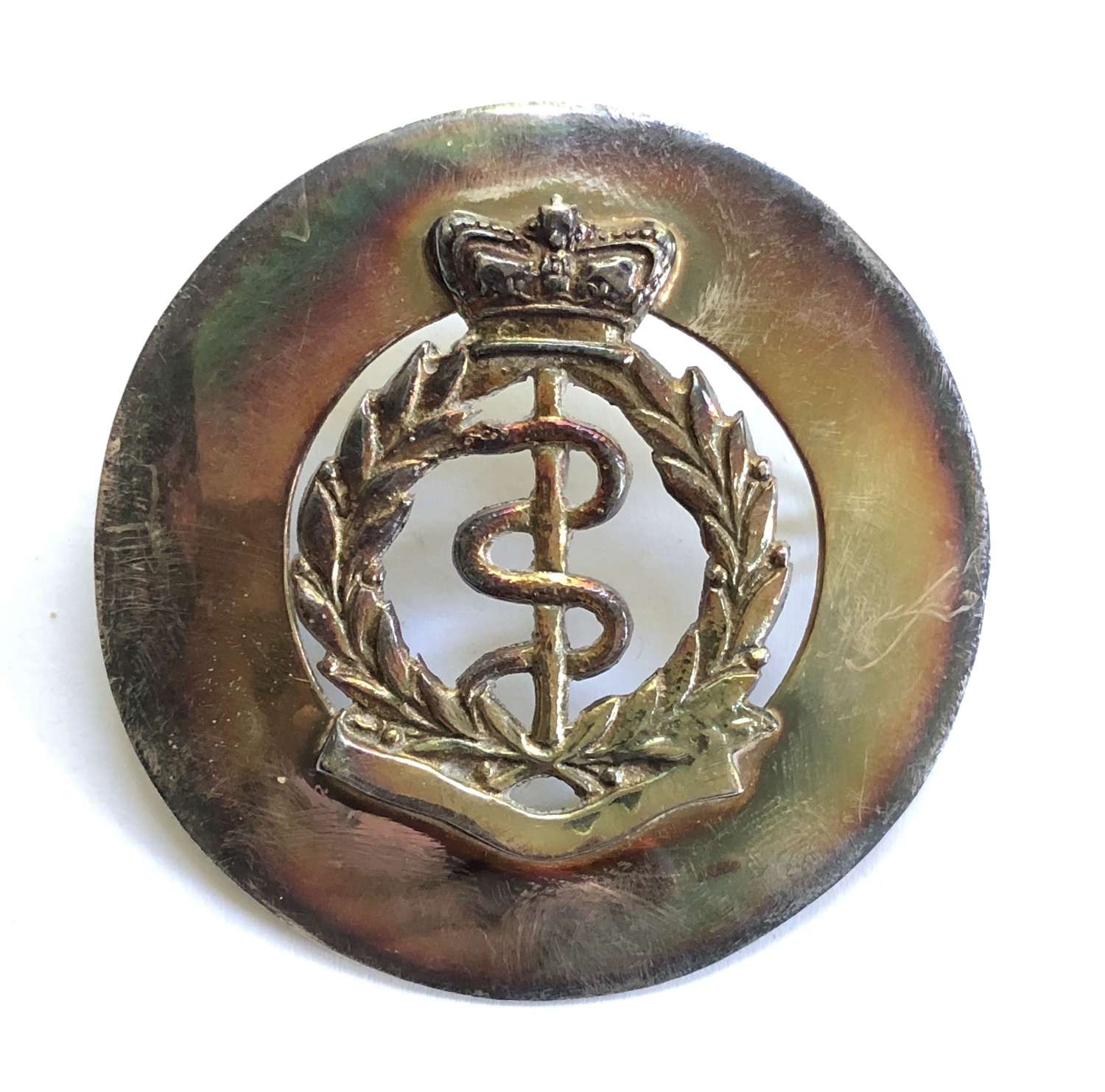 Victorian Volunteer RAMC piper’s sivered glengarry badge R.G. Lawrie