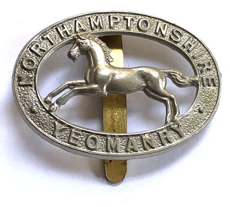 2nd Northamptonshire Yeomanry OR’s cap badge by Gaunt, London