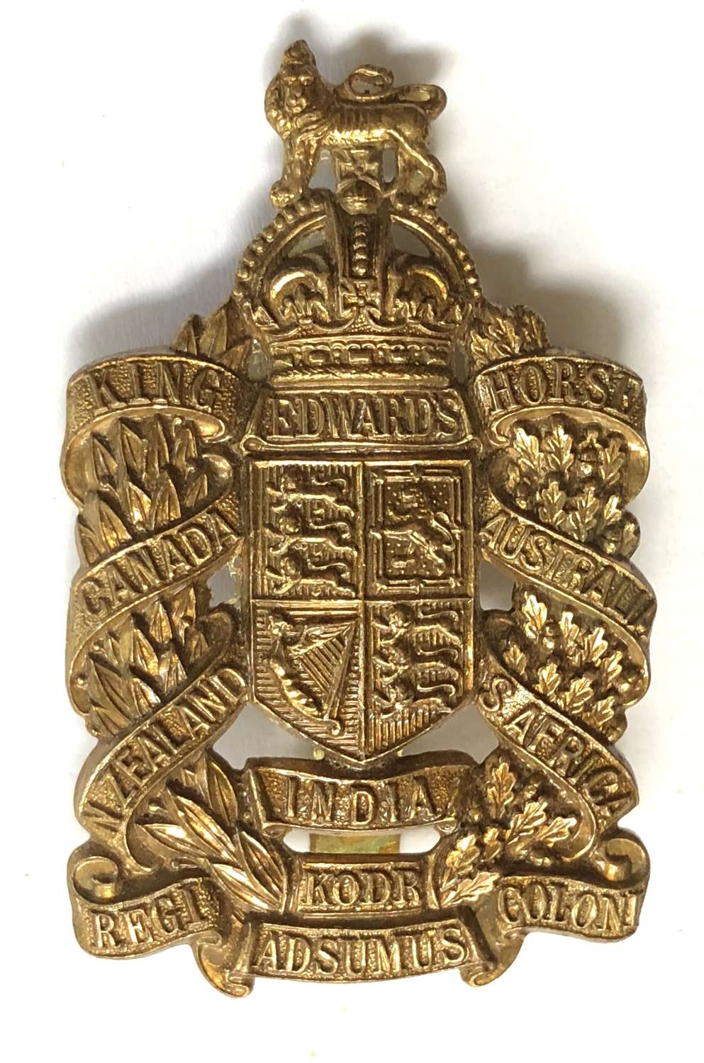 King Edward’s Horse OR’s brass cap badge