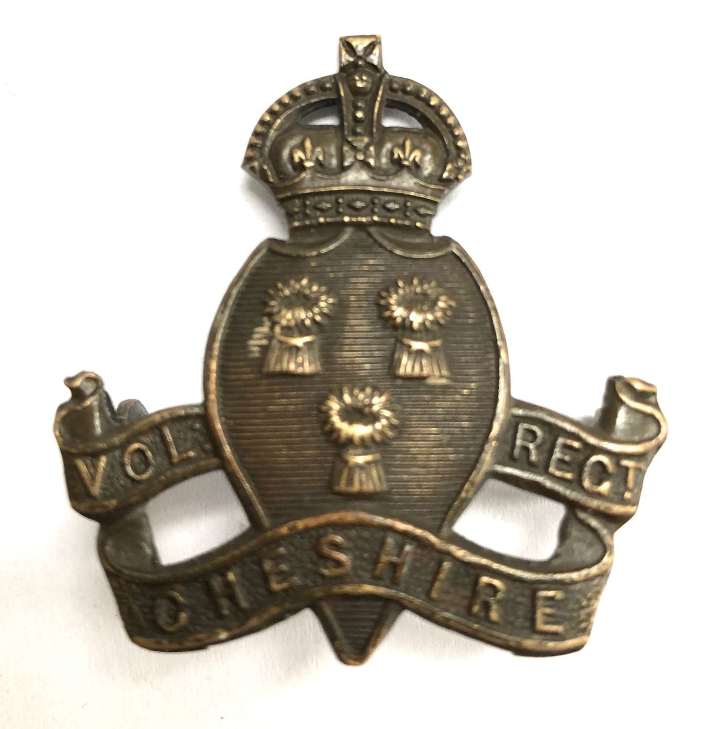 Cheshire Volunteer Regiment WW1 VTC Officer’s cap badge