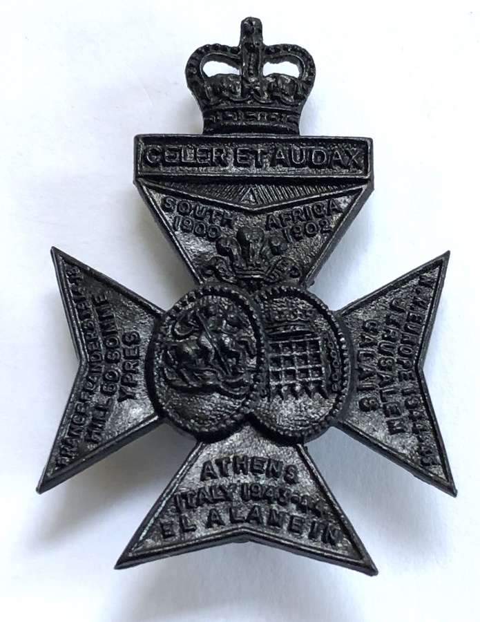 Queen’s Royal Rifles post 1960 cap badge by H.W. Timings Ltd B'ham