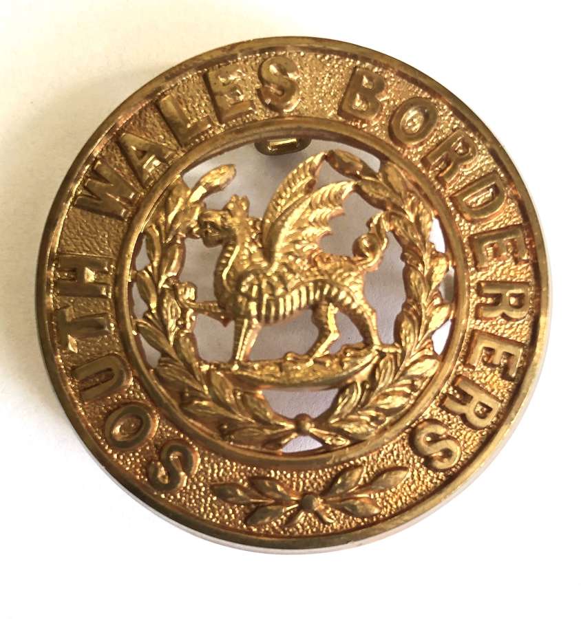 South Wales Borderers post 1881 OR’s helmet plate centre