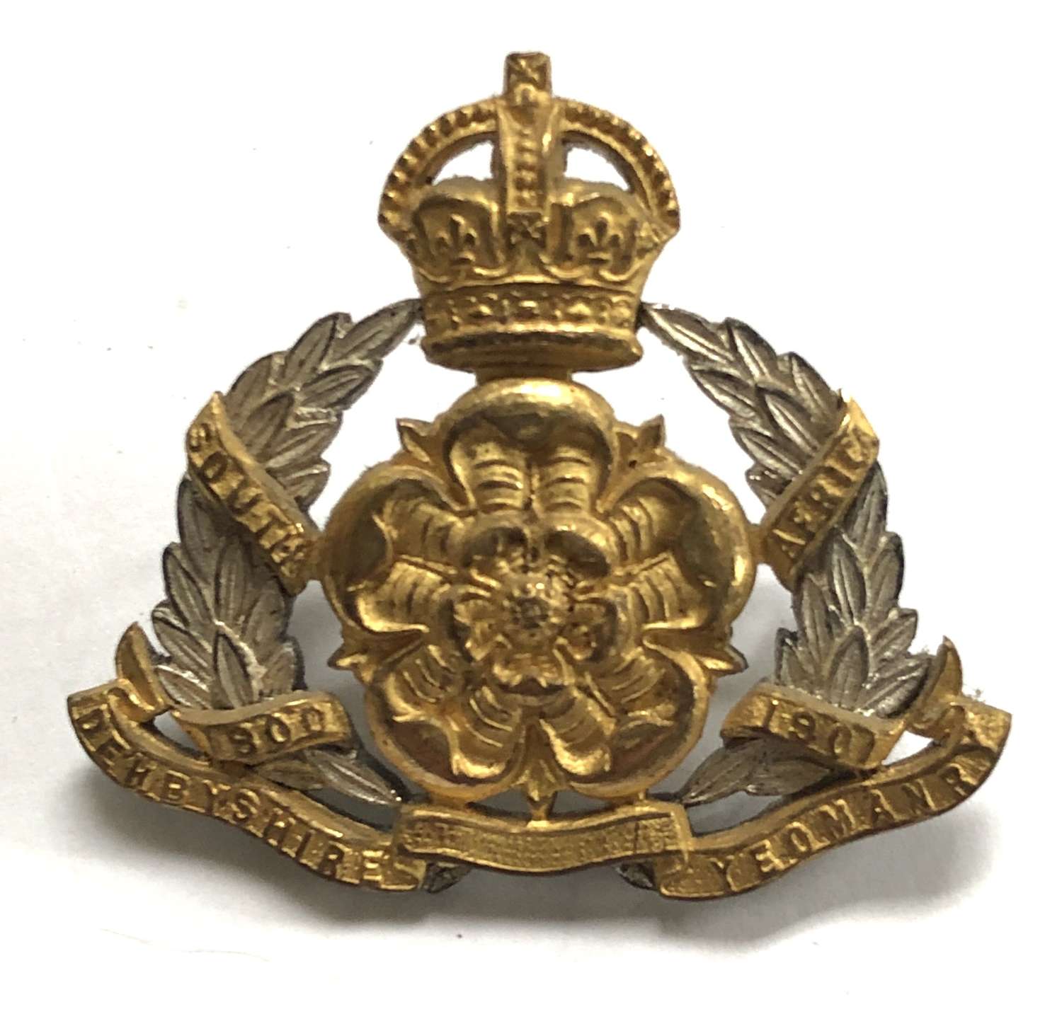 Derbyshire Yeomanry pre 1953 Officer’s cap badge by Gaunt