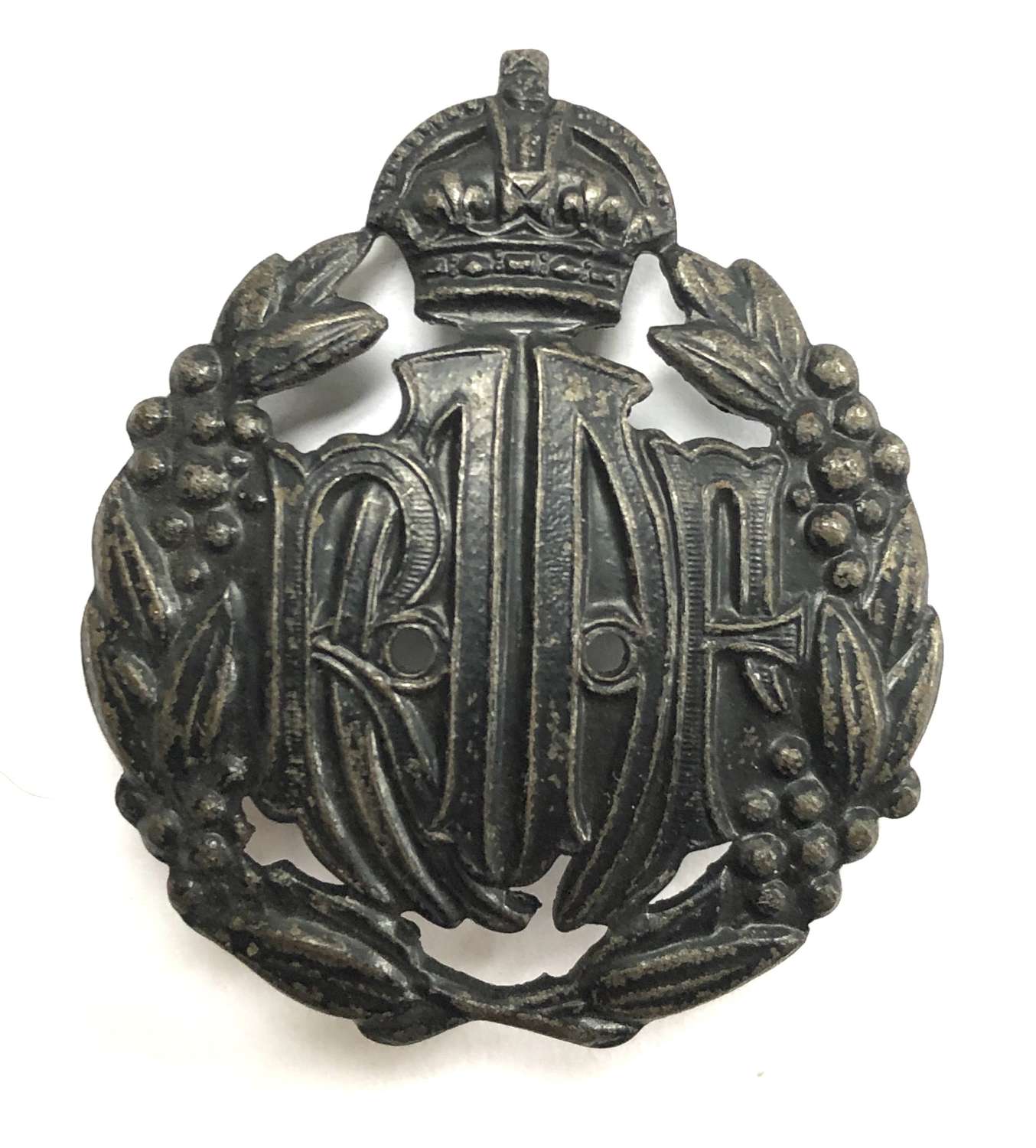 Royal Australian Air Force WW2 economy issue cap badge