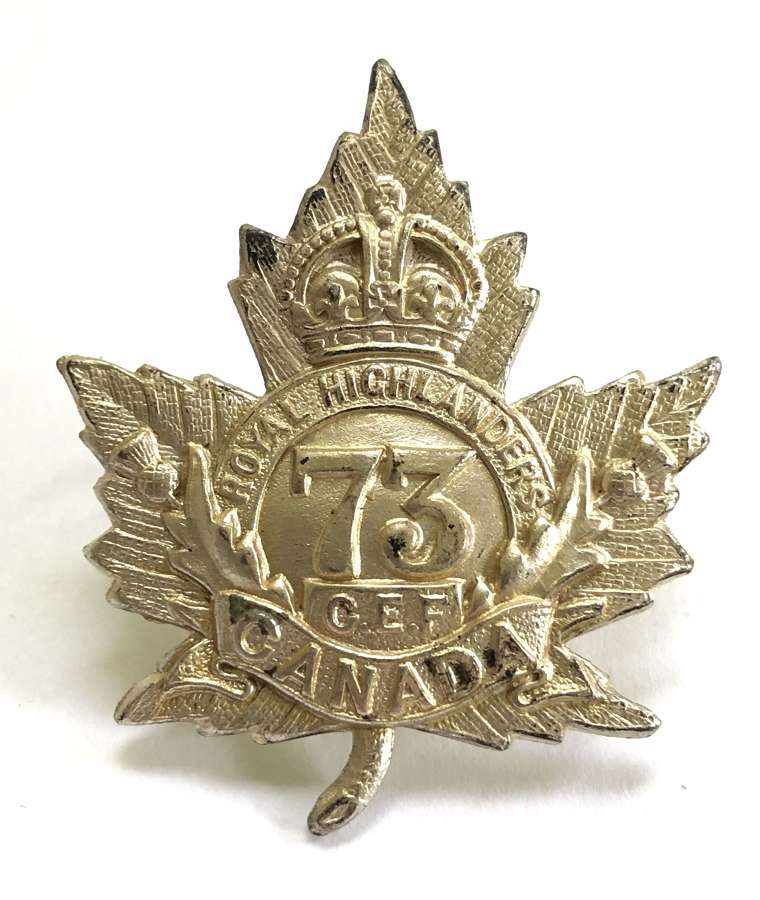 Canadian 73rd (Black Watch) Bn.  CEF WW1 cap badge