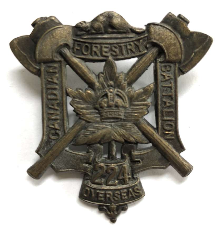 Canadian 224th (Forestry, Ottawa) Bn. CEF WW1 cap badge