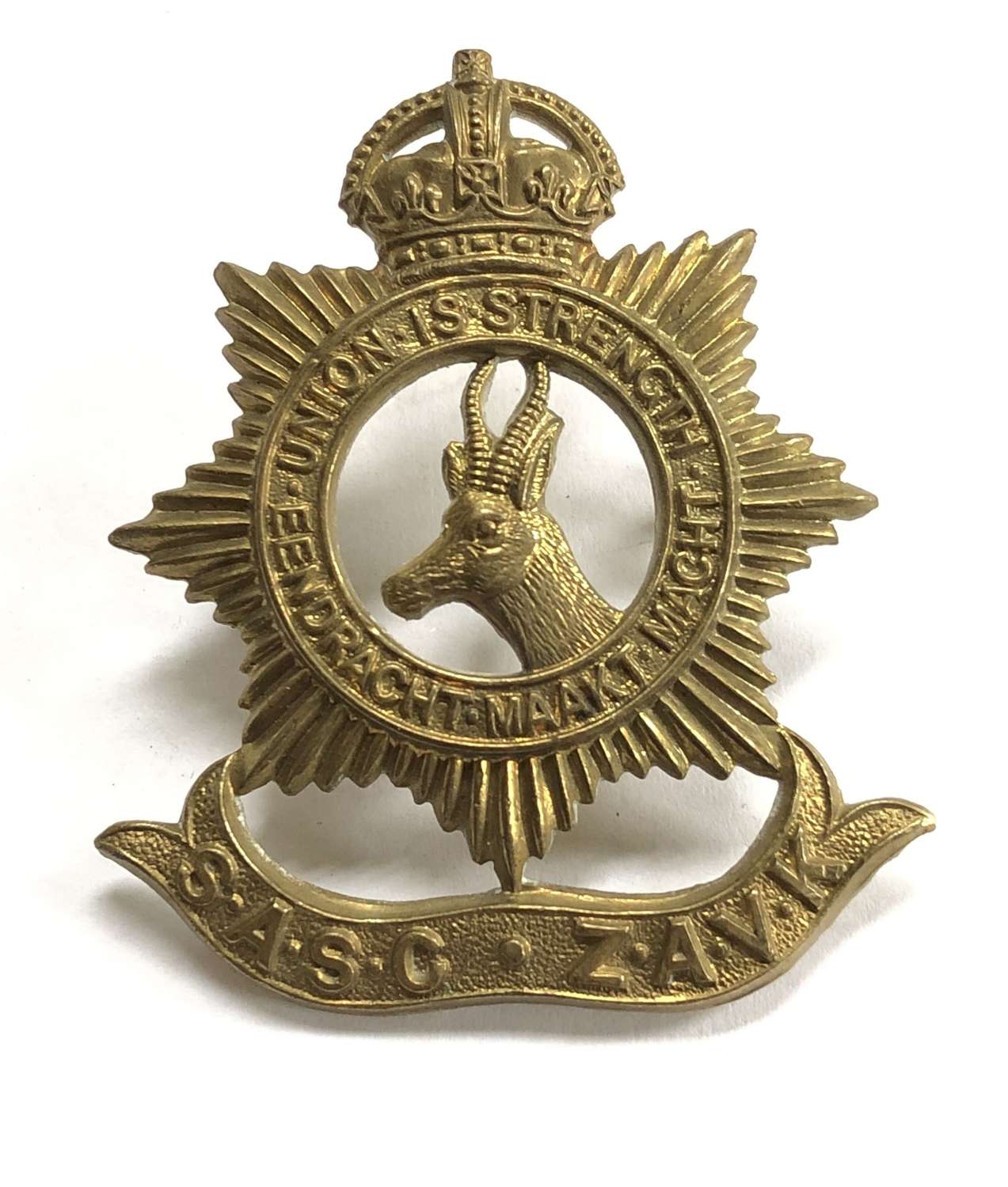 South African Army Service Corps cap badge circa 1916-18 only