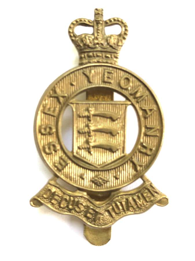 Essex Yeomanry post 1963 brass cap badge