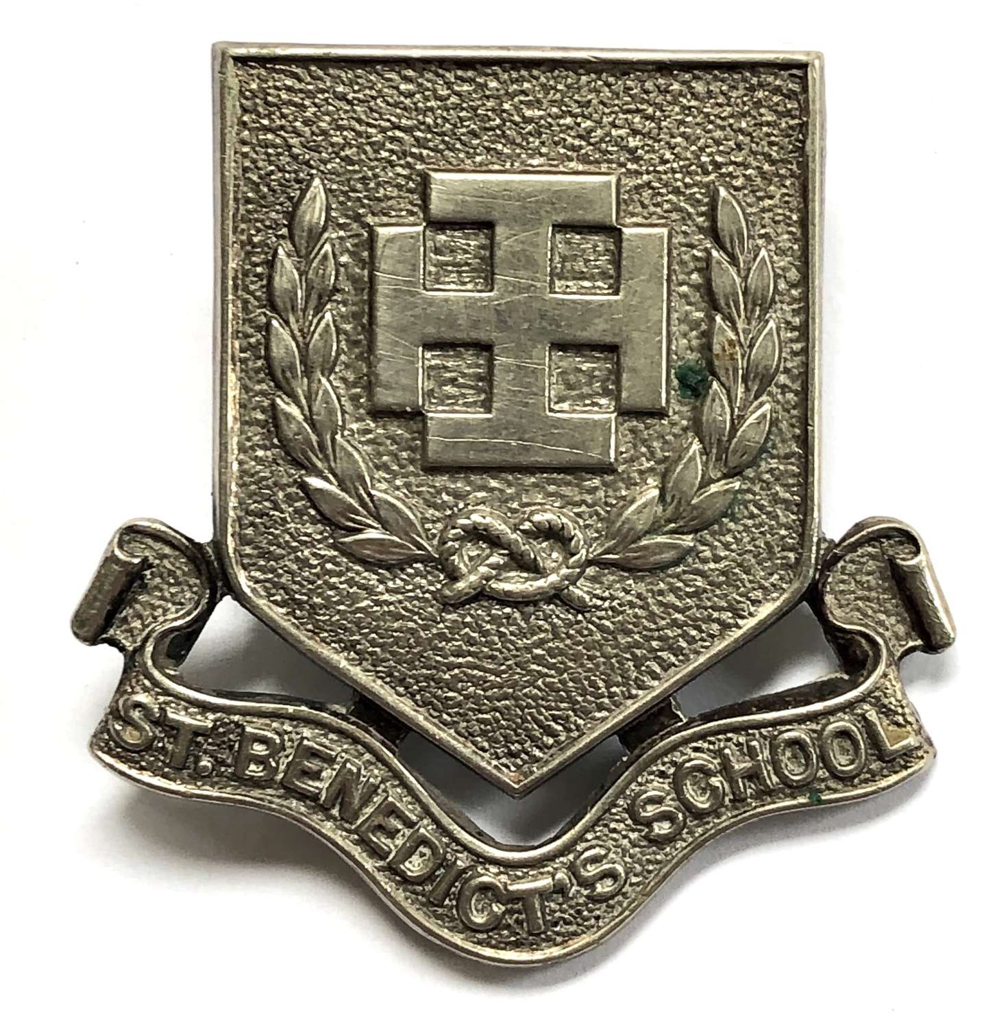 St. Benedict’s School (Ealing) OTC silver plated cap badge