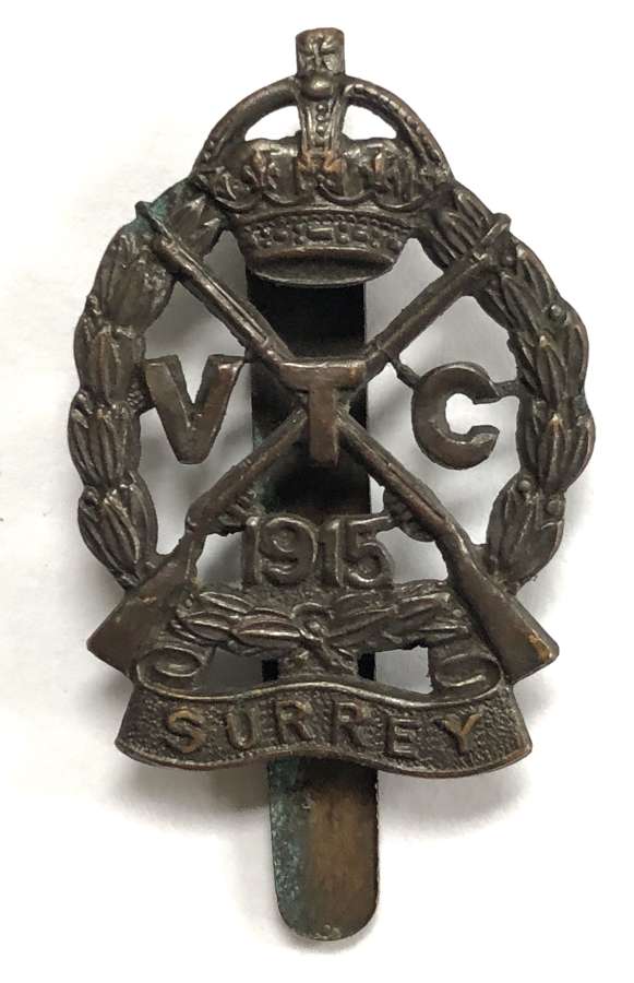 Surrey VTC WW1 cap badge