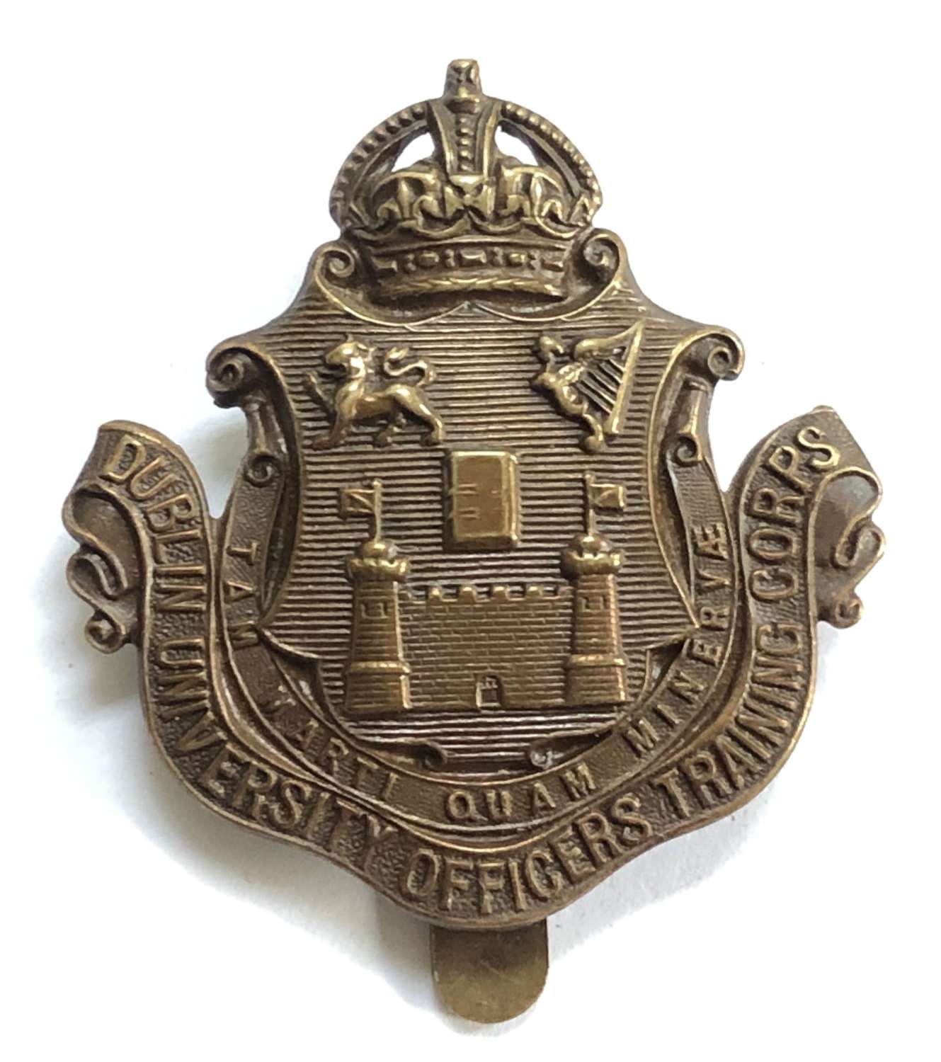 Irish. Dublin University pre 1922 Officers Training Corps cap badge
