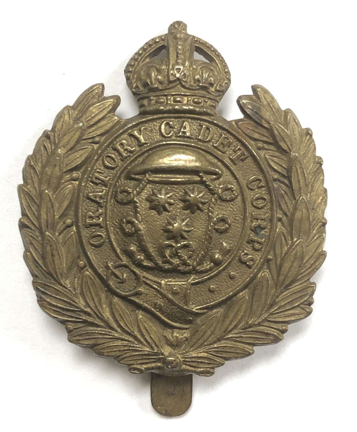 Oratory Cadet Corps brass cap badge