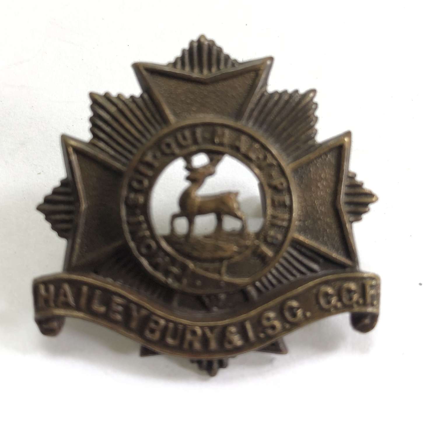 Haileybury & Imperial Service College CCF OSD bronze cap badge