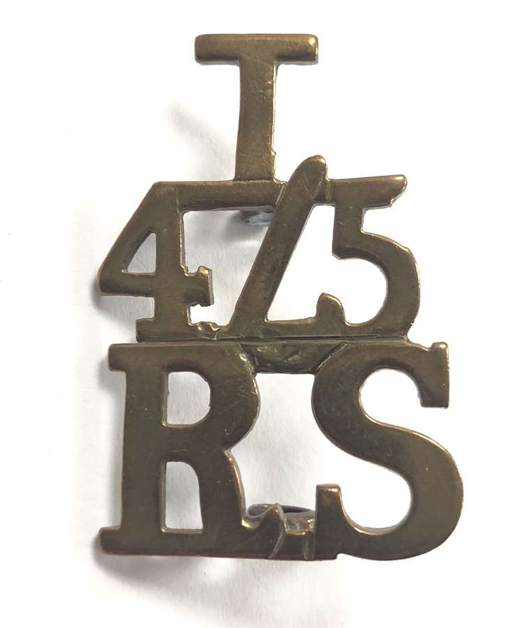 T / 4/5 / RS post 1921 brass Royal Scots shoulder title