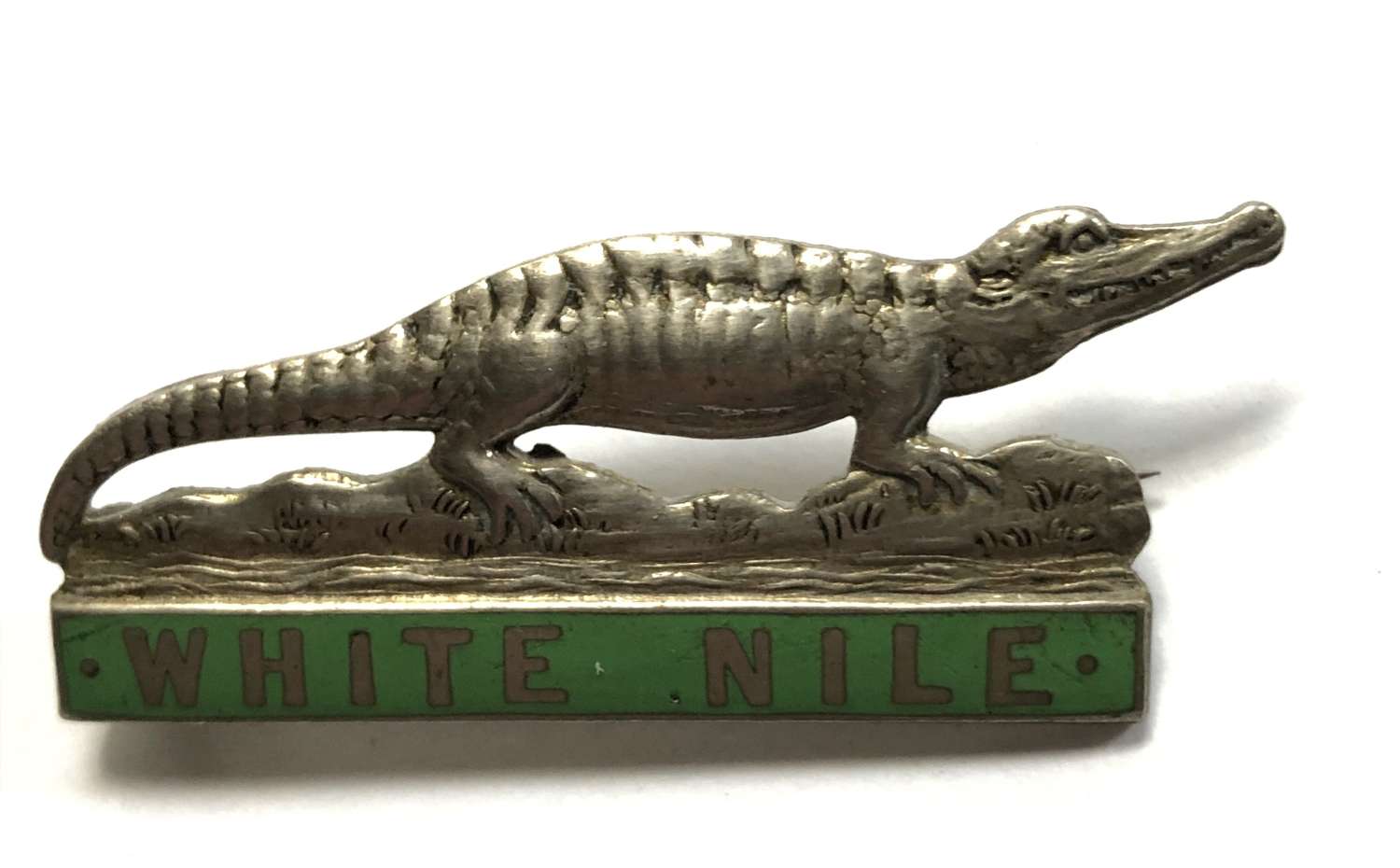Sudan. White Nile Province 1930’s white metal cap / pagri badge