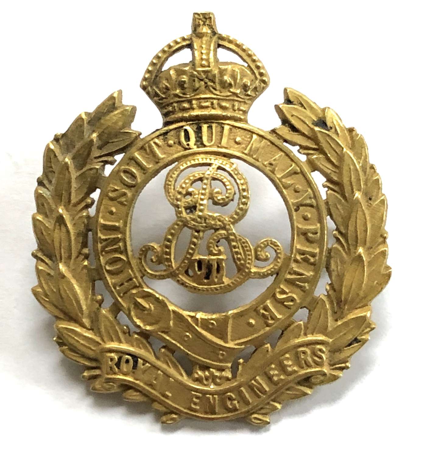 Royal Engineers Edwardian Officer's cap badge circa 1901-10