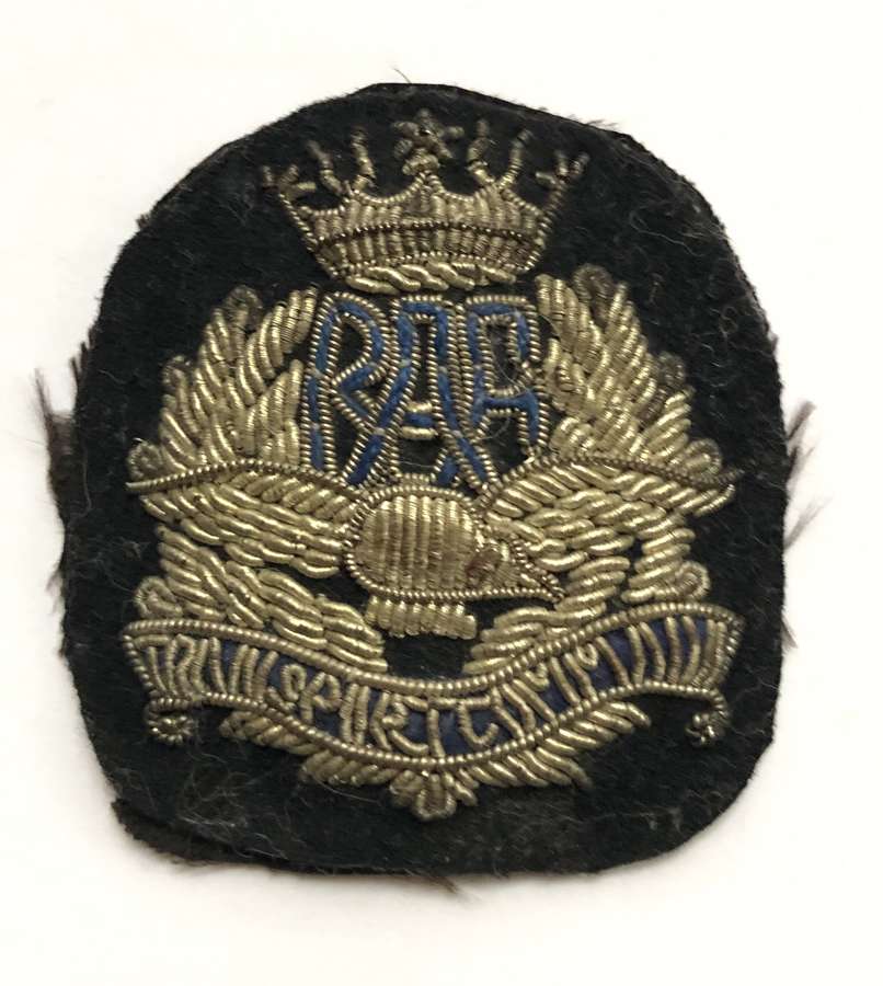 RAF Transport Command WW2 silver bullion cap badge circa 1943-45