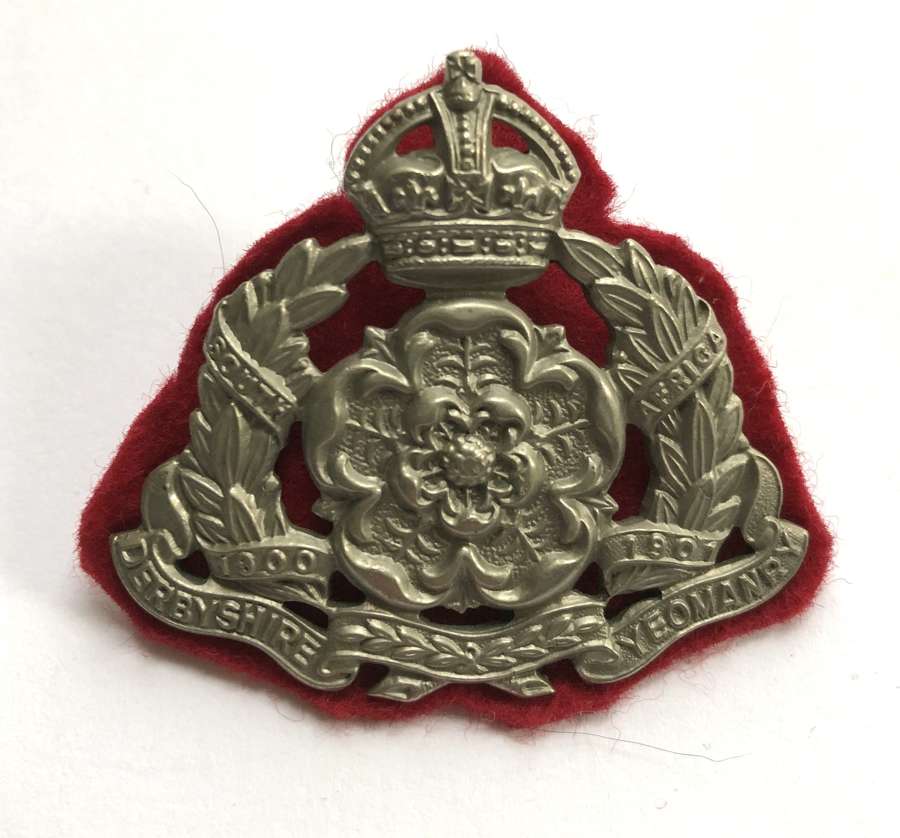 Derbyshire Yeomanry post 1908 NCO's arm badge