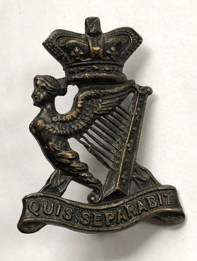 Royal Irish Rifles Victorian field service cap badge circa 1896-1901