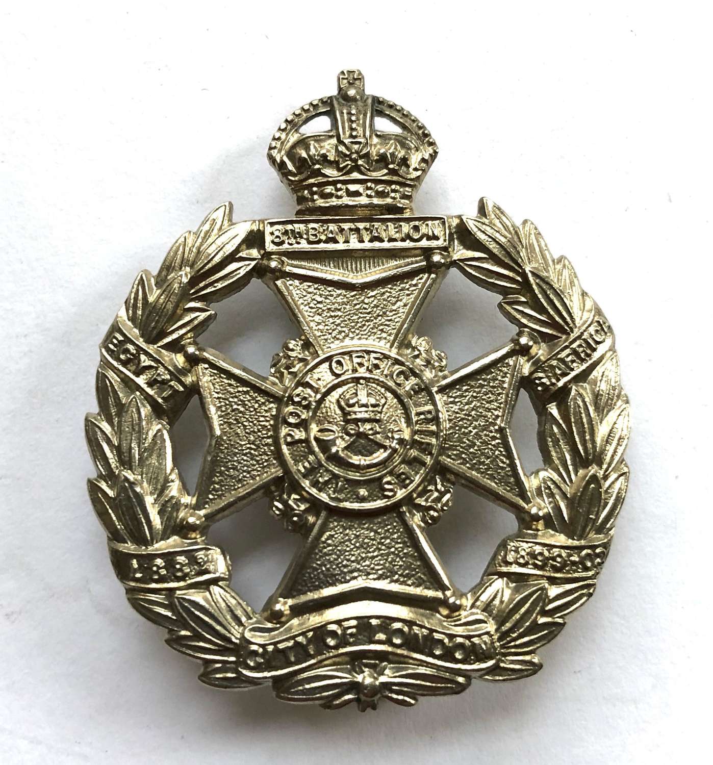 8th London (Post Office Rifles) cap badge 1908-22