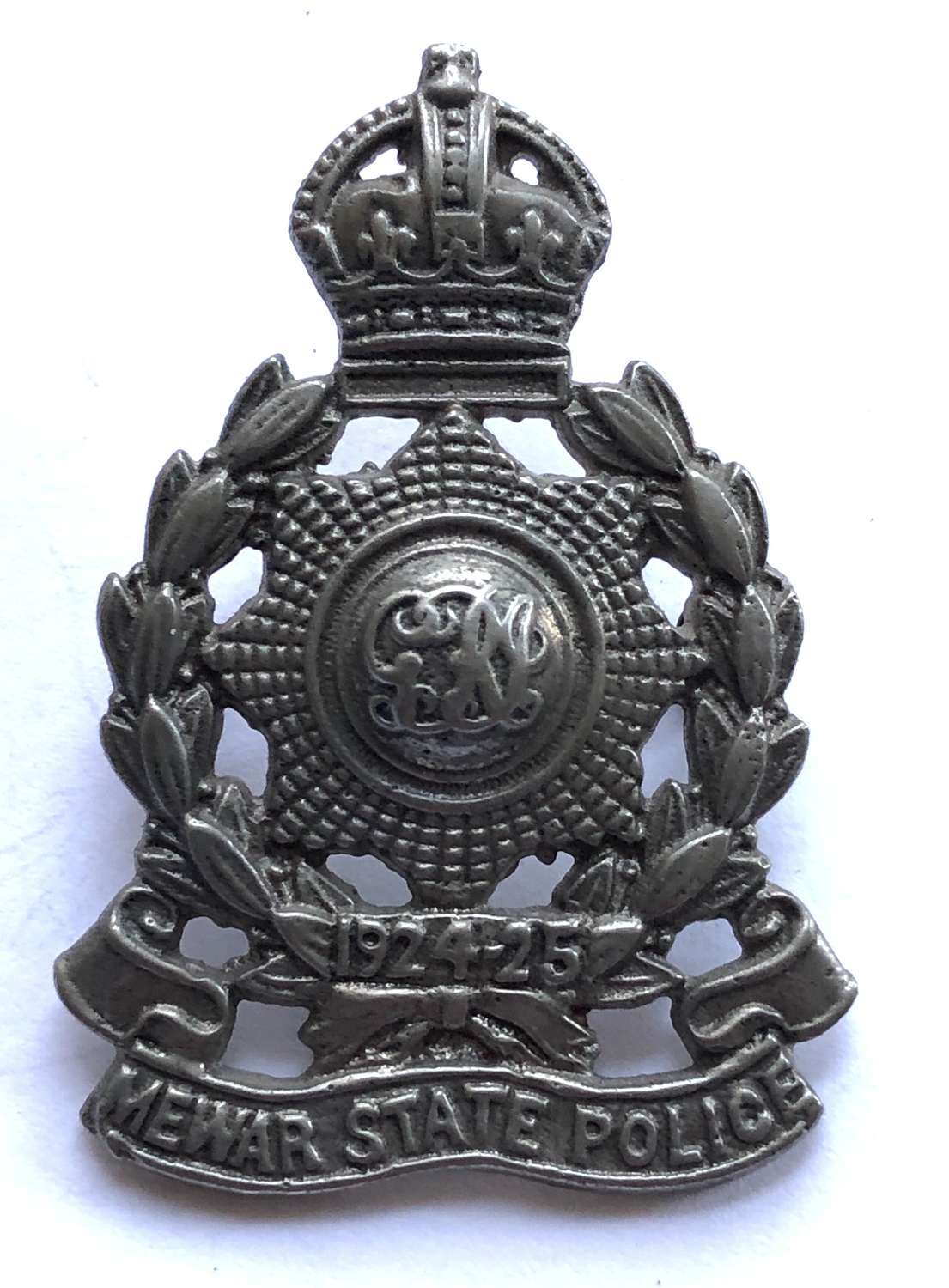 India. Mewar State Police cap badge