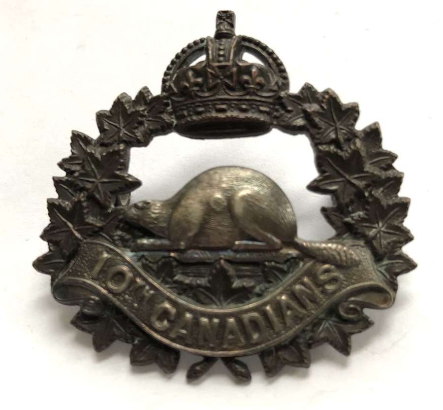 Canada. 10th Bn. CEF Officer's WW1 cap badge by Hicks & Sons, London