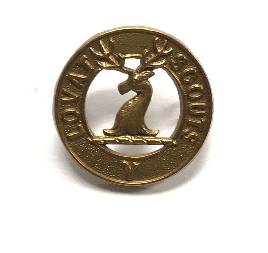 Lovat Scouts Yeomanry larger pattern brass cap badge
