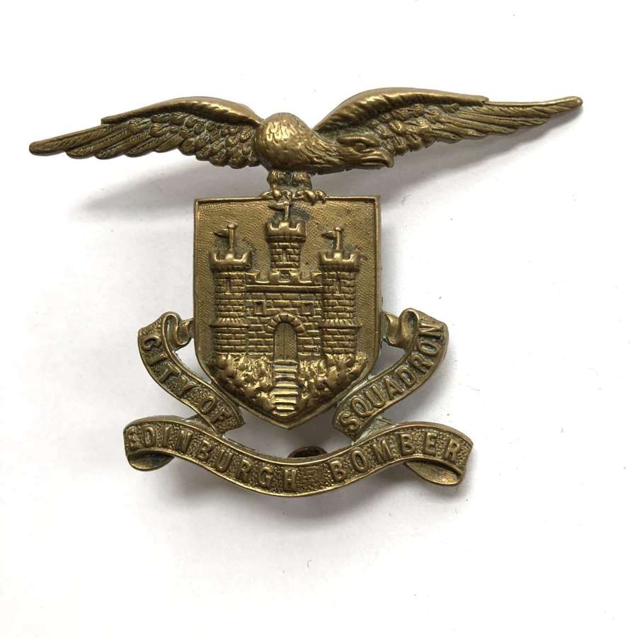 City of Edinburgh Bomber Squadron pare piper’s head-dress badge