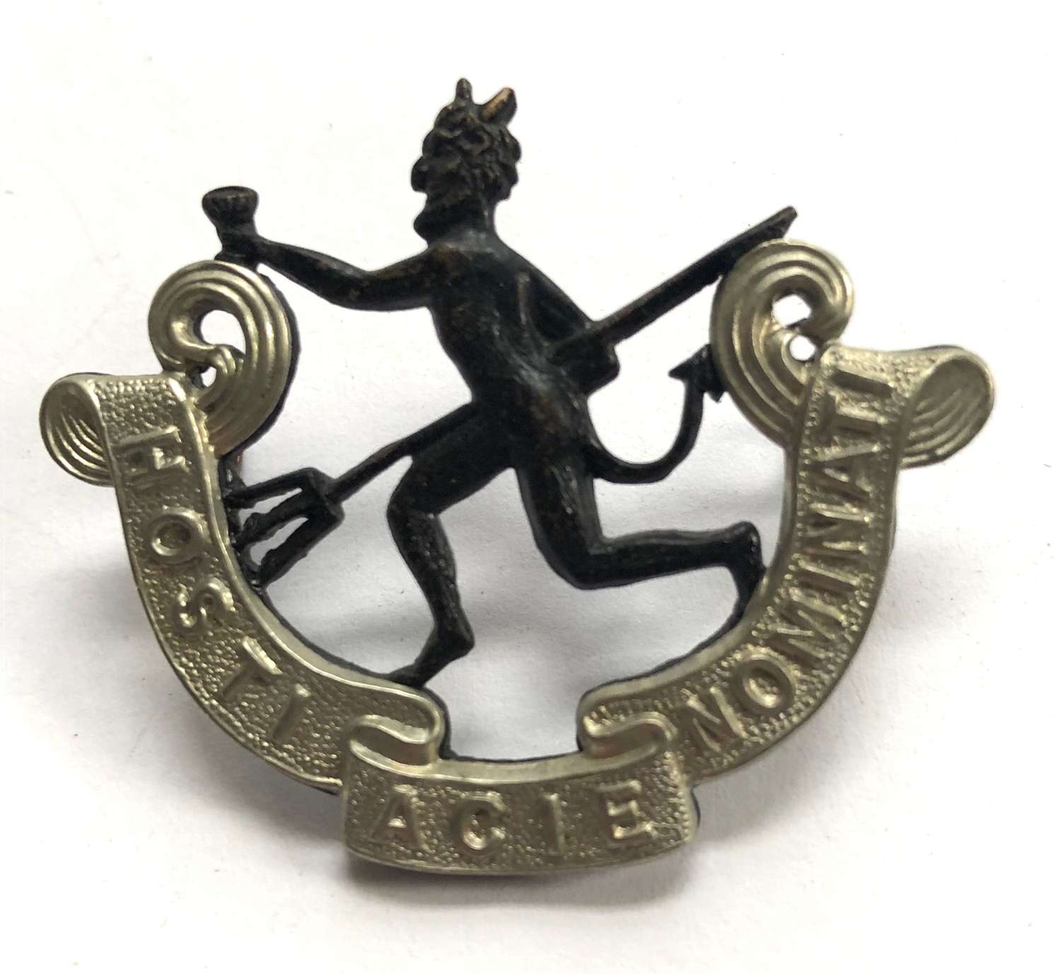 Canadian 8th Bn (Black Devils) CEF Officer's WW1 cap badge by Hicks