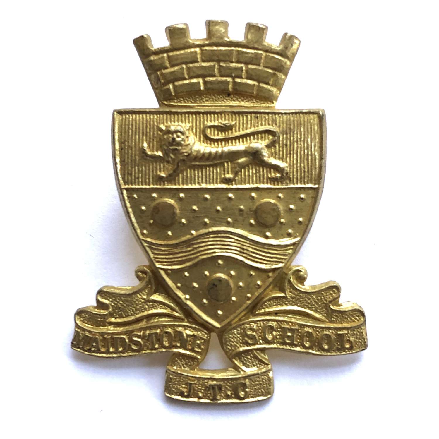 Maidstone School JTC, Kent cap badge crirca 1940-48 only