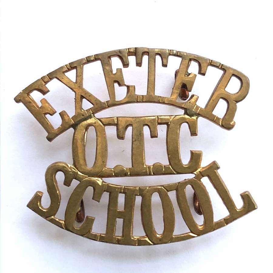 EXETER / OTC / SCHOOL Devon shoulder title circa 1908-40