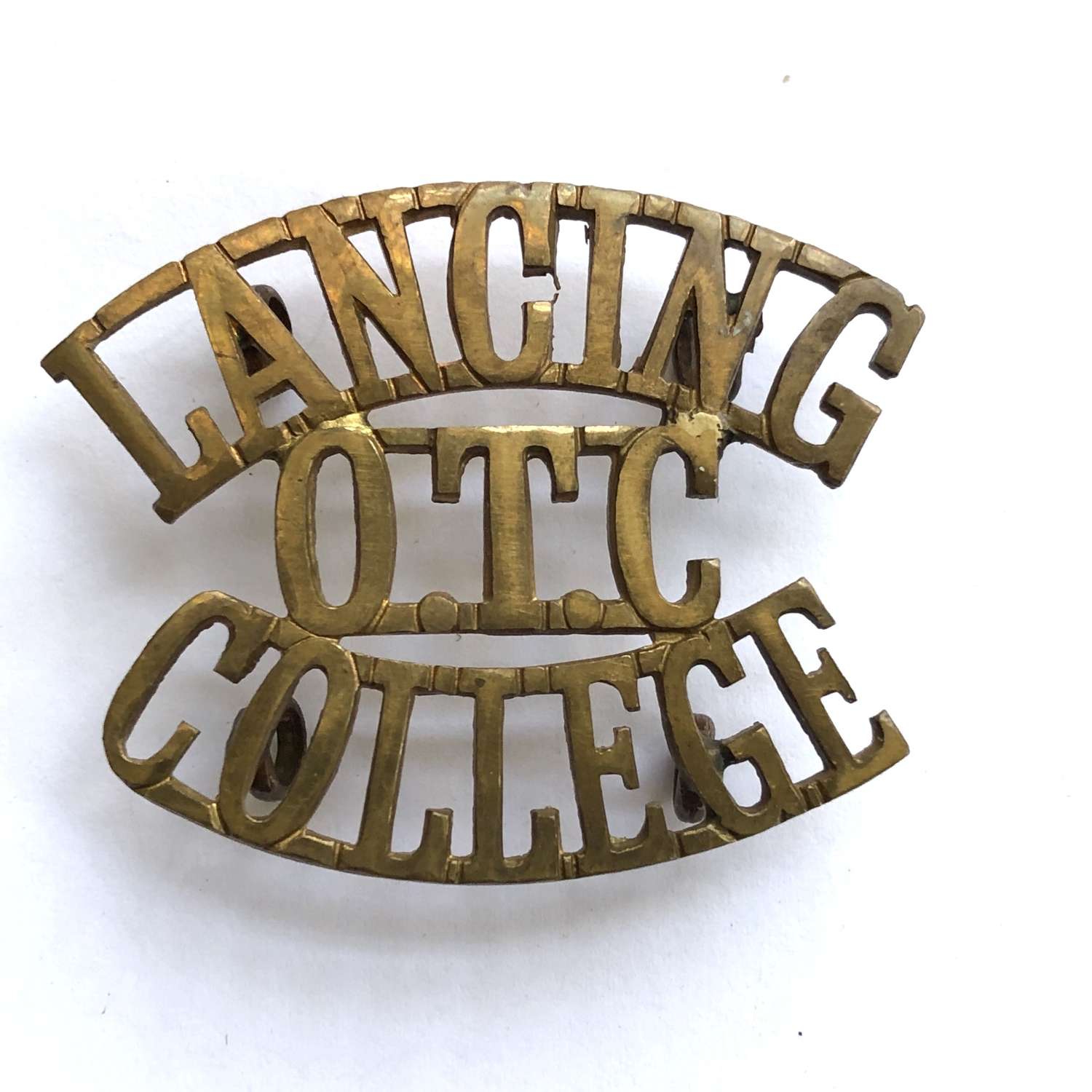 LANCING /OTC / COLLEGE Sussex shoulder title circa 1908-40