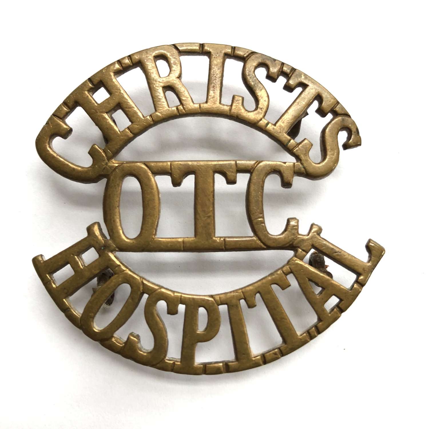 CHRISTS / OTC / HOSPITAL large Sussex shoulder title circa 1908-40