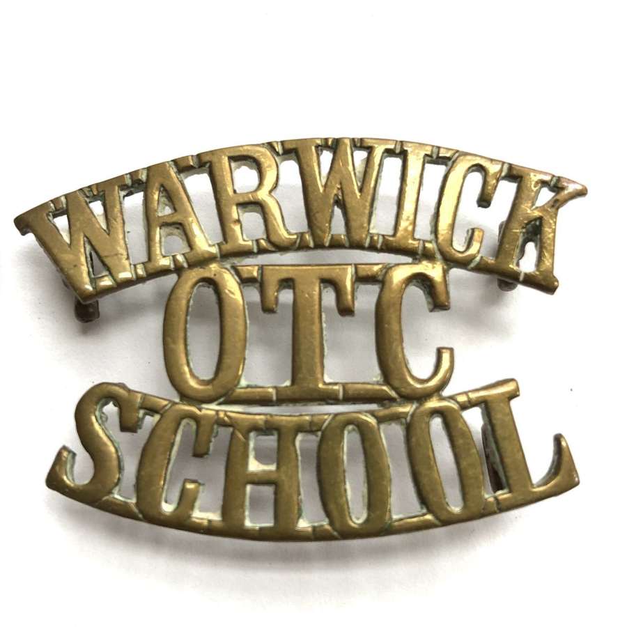 WARWICK / OTC / SCHOOL shoulder title circa 1908-40