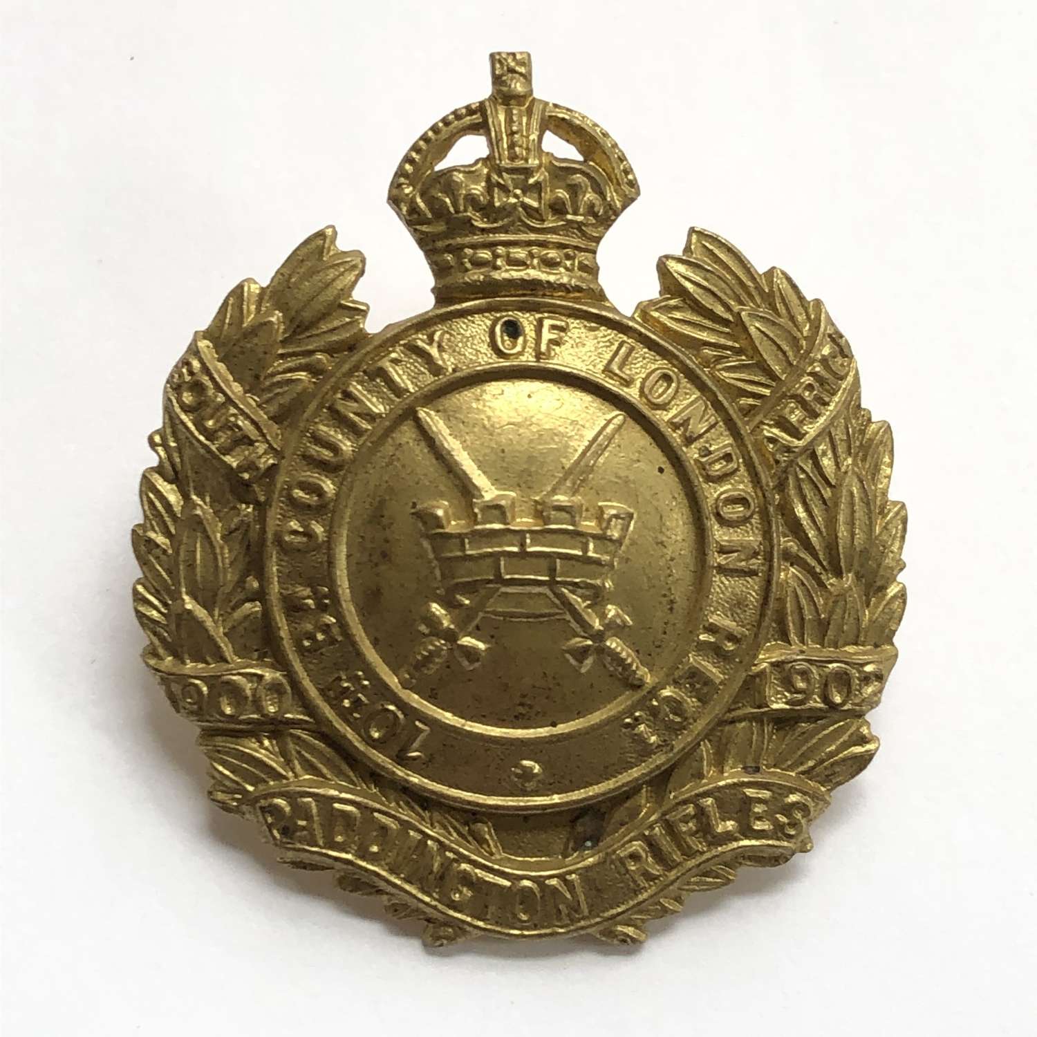 10th London Regiment (Paddington Rifles) cap badge c 1908-12