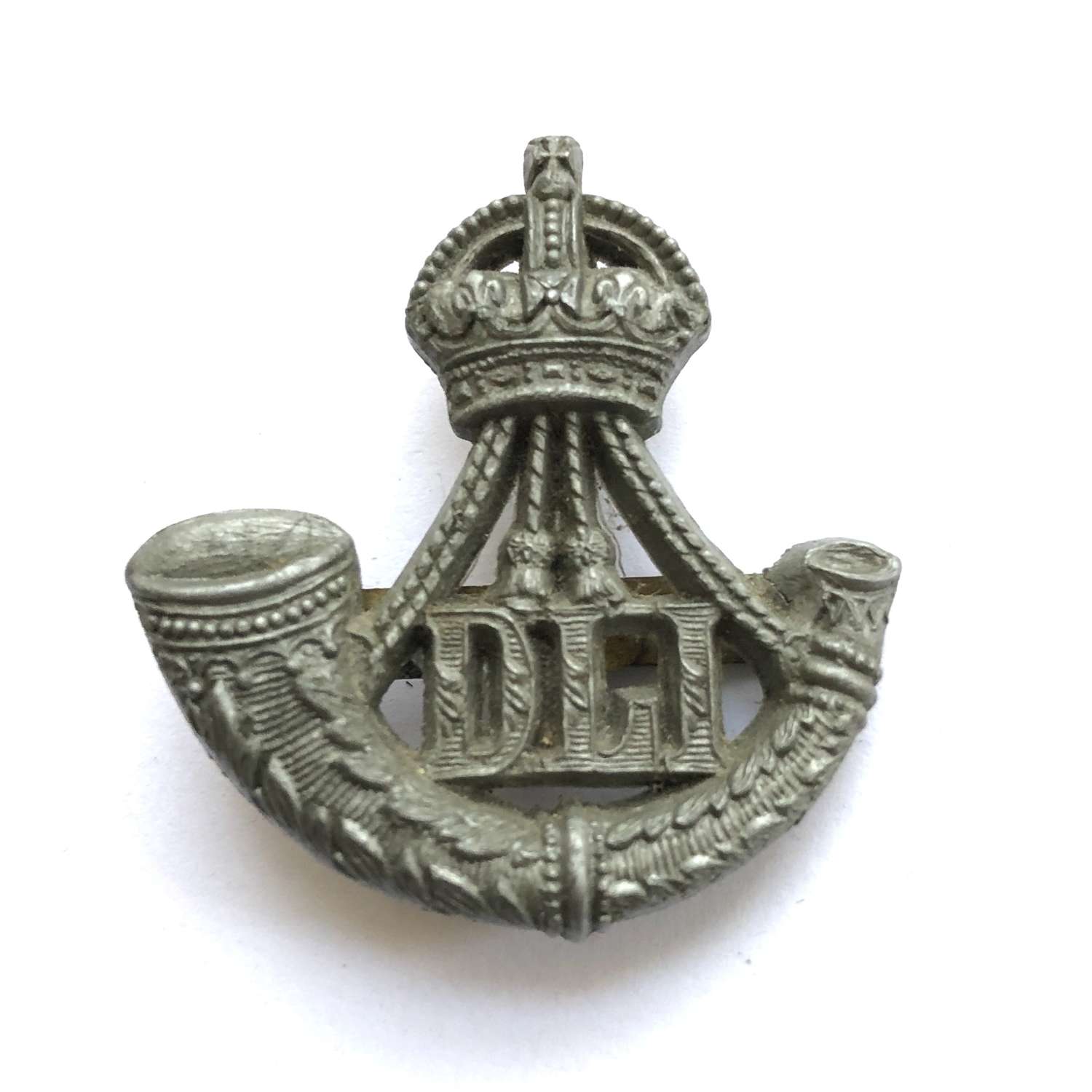 Durham Light Infantry WW2 plastic economy DLI cap badge