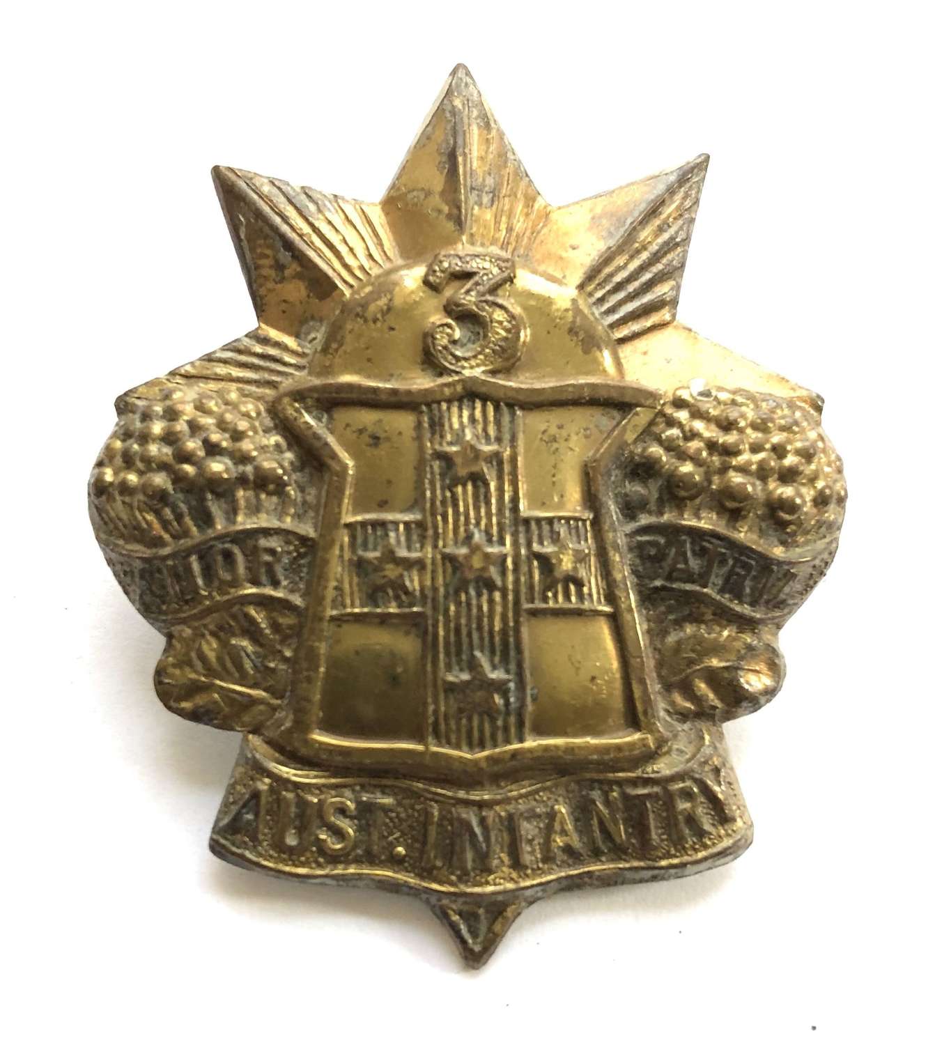 3rd Australian Infantry Regiment Slouch Hate badge circa 1900-1912