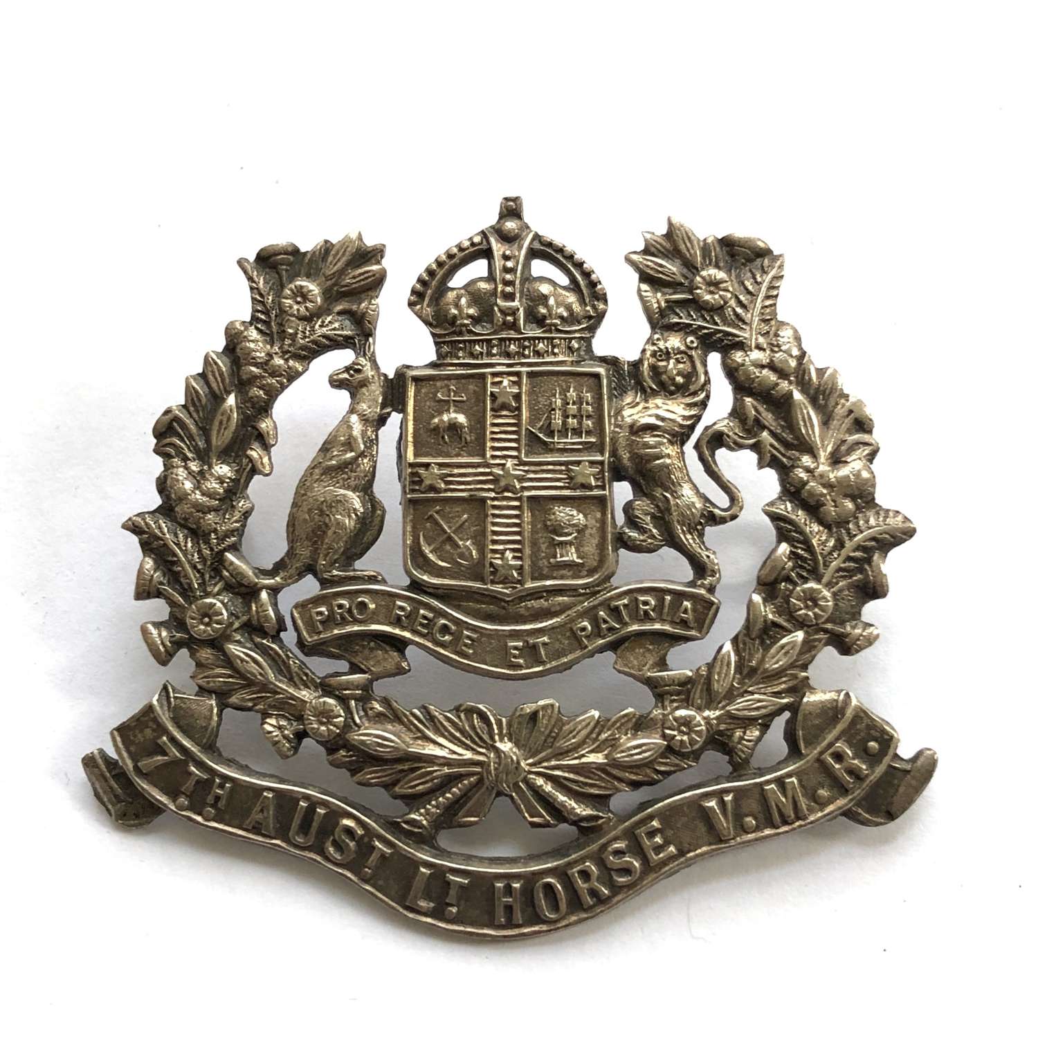 7th  Australian Light Horse Regiment Slouch Hat badge circa 1901-1912