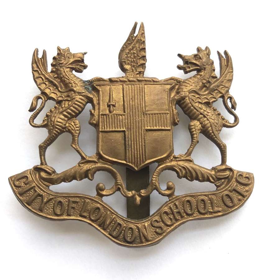 City of London School OTC brass cap badge