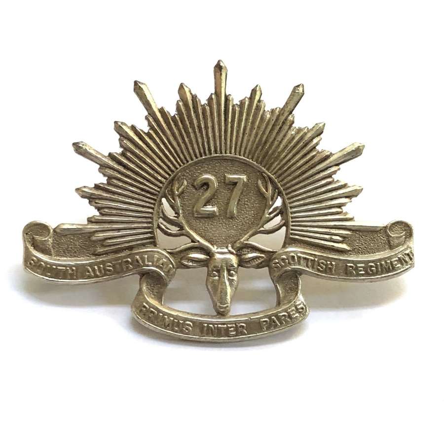 27th Australian Infantry Bn (S.Austr Scottish Regt) slouch hat badge