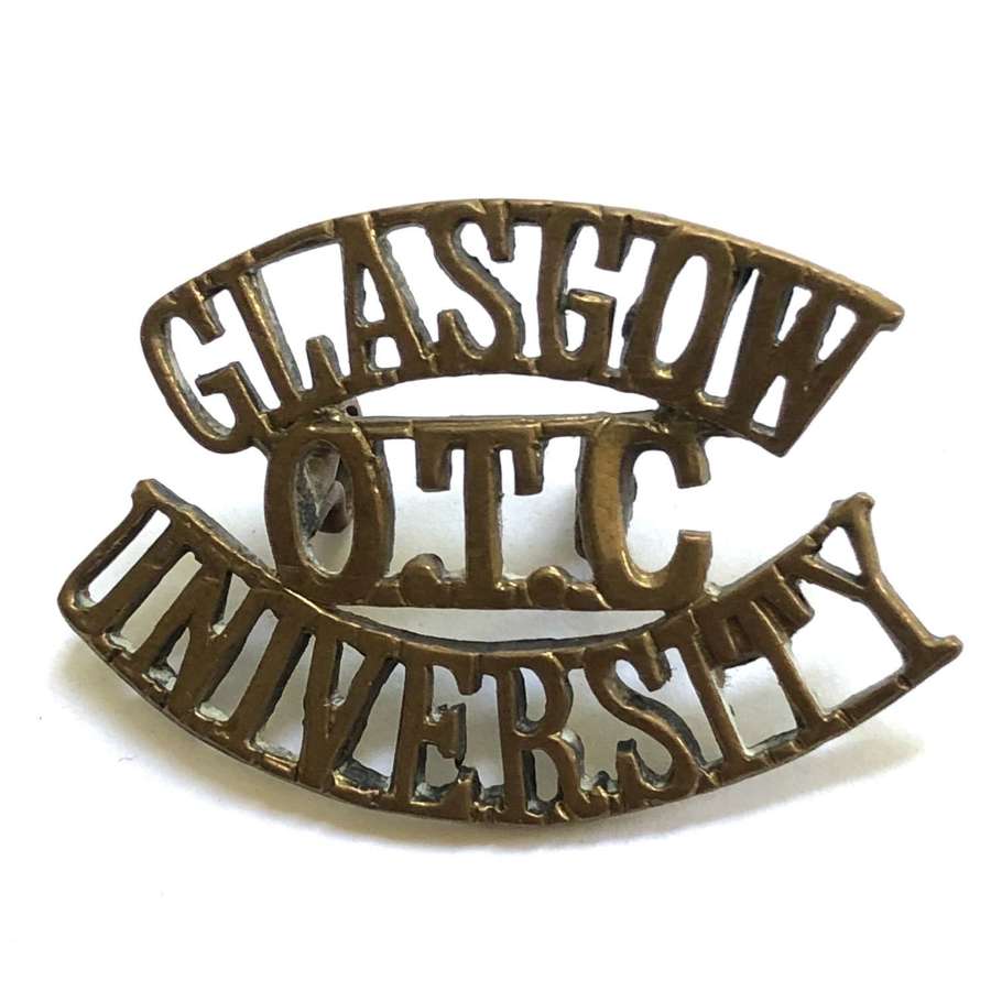 GLASGOW / OTC / UNIVERSITY brass Scottish shoulder title