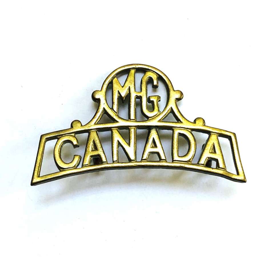 MG /CANADA WW1 brass shoulder title