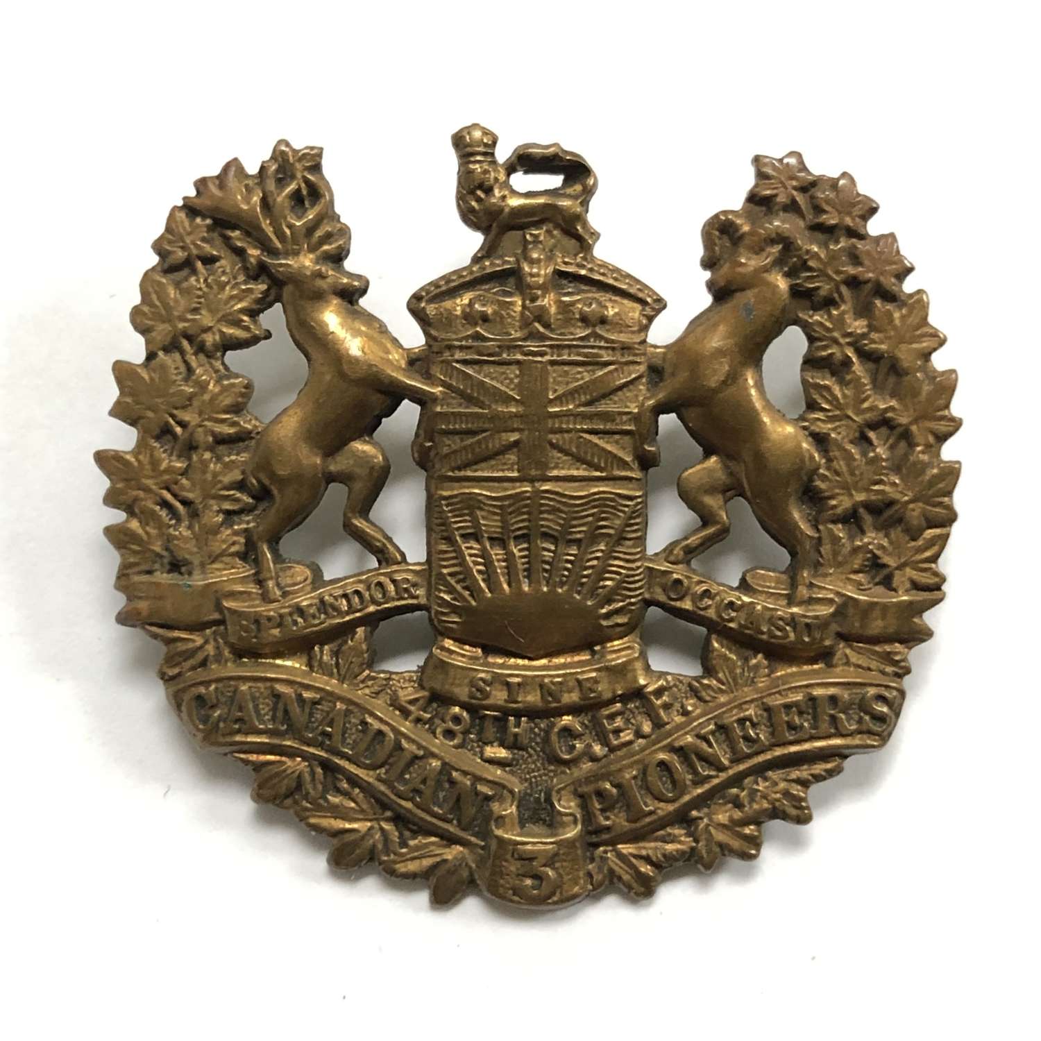 Canadian 3rd Pioneer Battalion CEF WW1 cap badge
