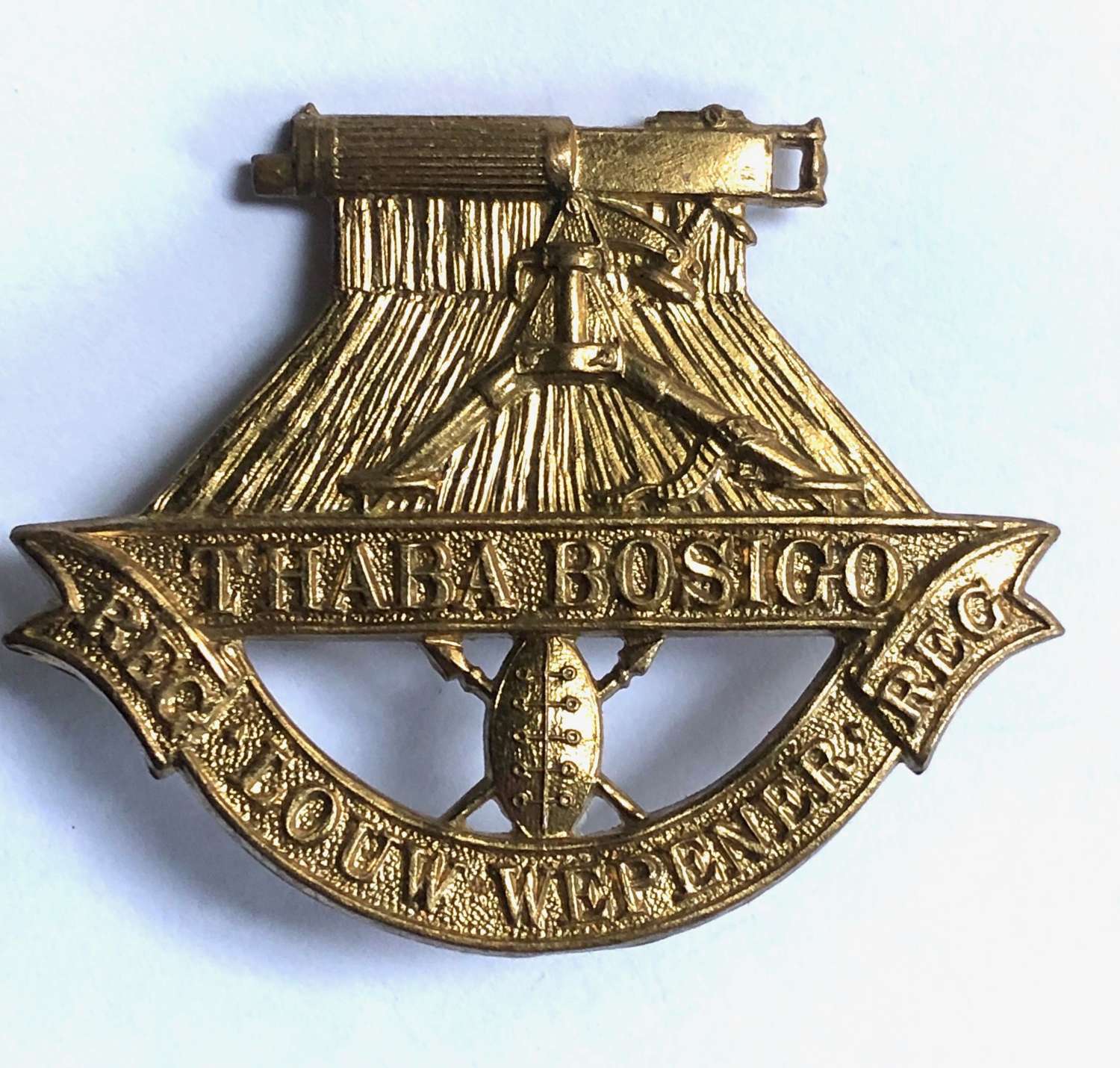 South Africa Louw Wepener Regiment cap badge circa 1934-40
