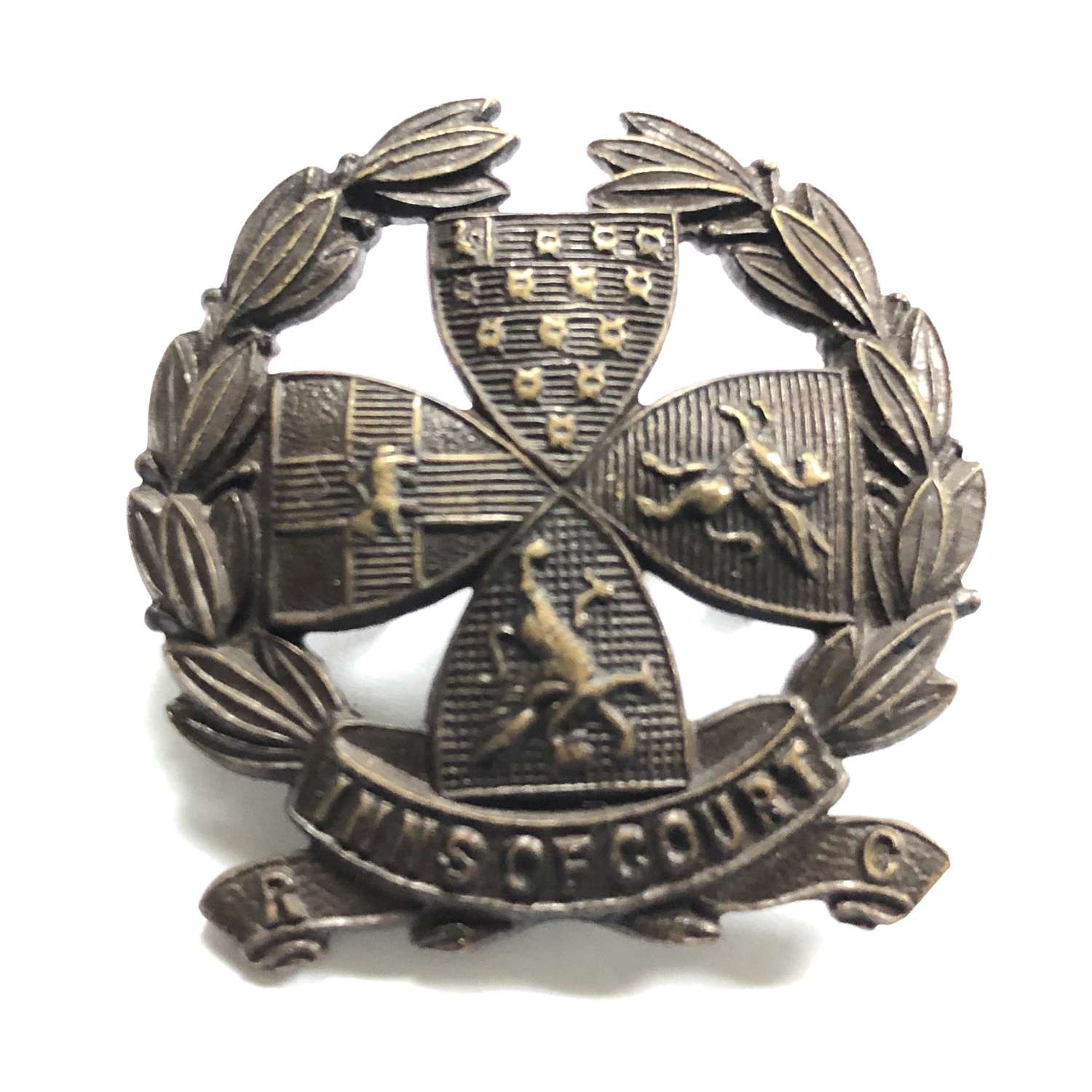 Inns of Court Volunteer Reserve Corps VTC WW1 cap badge
