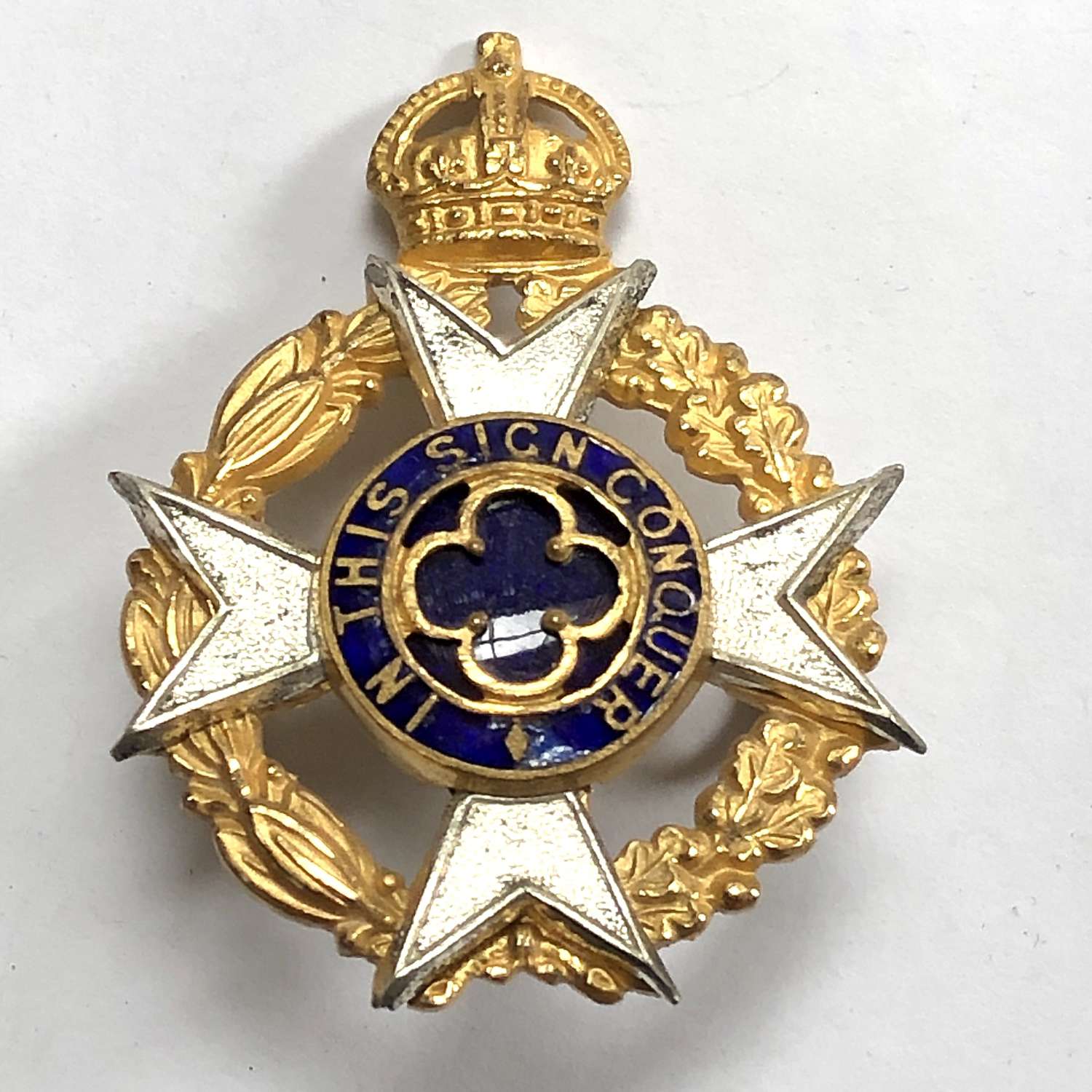 Royal Army Chaplain\'s Department cap badge circa 1940-52