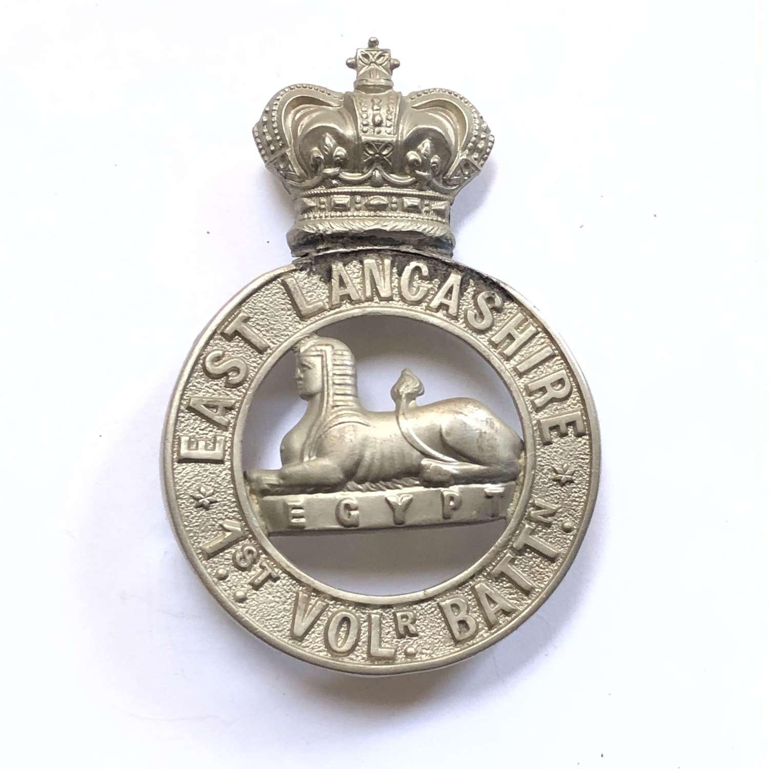 1st (Blackburn) VB East Lancashire Regiment Victorian glengarry badge